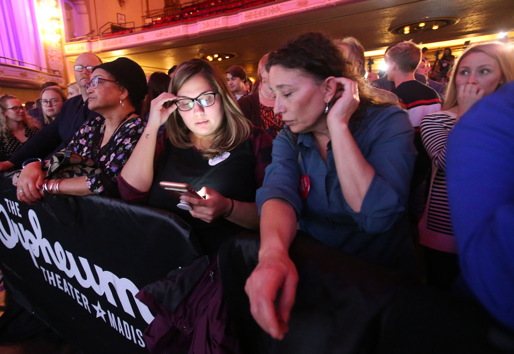 Tony Evers' supporters awaiting results